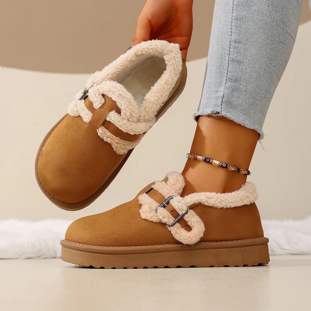 Women's BerryBirk Cozy Clogs – Retro Faux Fur Platform Snow Boots