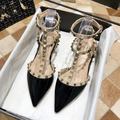 Women’s Studded Pointed Toe Low Heels